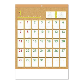 コルク・メモカレンダー｜2024年卓上カレンダー名入れ激安作成！東京で35年・安心信頼のカレンダー印刷「佑和」の画像