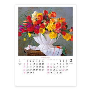 花の贈り物｜2024年卓上カレンダー名入れ激安作成！東京で35年・安心信頼のカレンダー印刷「佑和」の画像