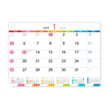 卓上　マンスリーインデックス｜2024年卓上カレンダー名入れ激安作成！東京で35年・安心信頼のカレンダー印刷「佑和」の画像