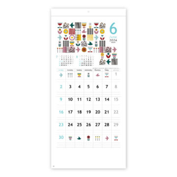 HOKUO(北欧柄)｜2024年卓上カレンダー名入れ激安作成！東京で35年・安心信頼のカレンダー印刷「佑和」の画像