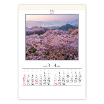 四季六彩(小)｜2024年卓上カレンダー名入れ激安作成！東京で35年・安心信頼のカレンダー印刷「佑和」の画像