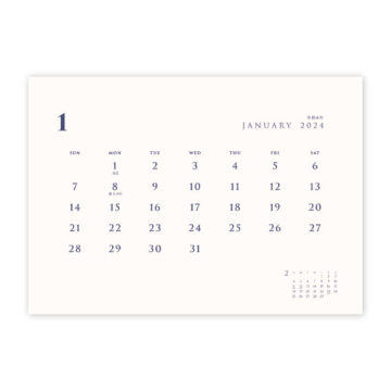 卓上　SAPPHIRE サファイア｜2024年卓上カレンダー名入れ激安作成！東京で35年・安心信頼のカレンダー印刷「佑和」の画像