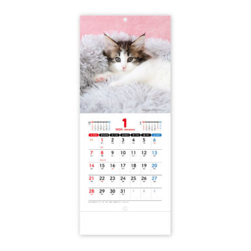 sweet Cats(ｽｳｨｰﾄｷｬｯﾂ)[中綴じ]｜2024年卓上カレンダー名入れ激安作成！東京で35年・安心信頼のカレンダー印刷「佑和」の画像